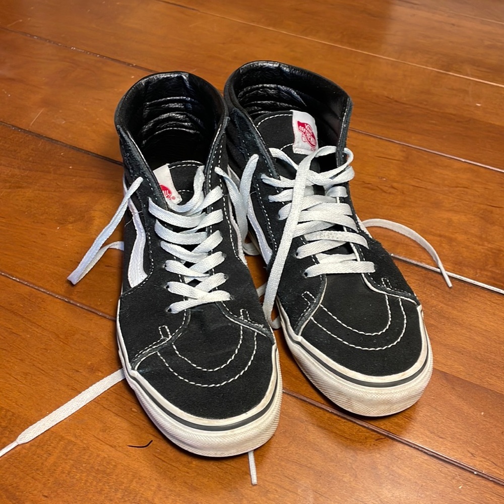 Black Vans 8 Womens